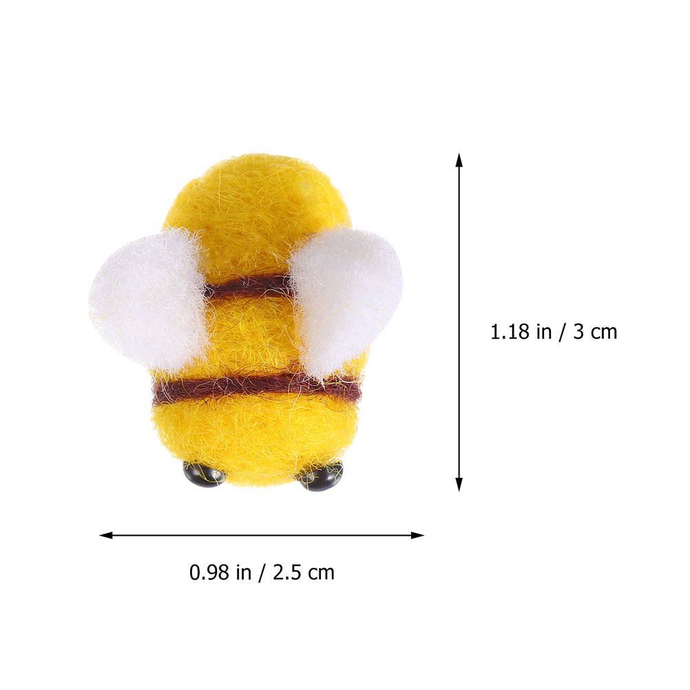 5Pcs DIY Craft Wool Felt Bee Decoration Miniature Wool Felt Bee for DIY