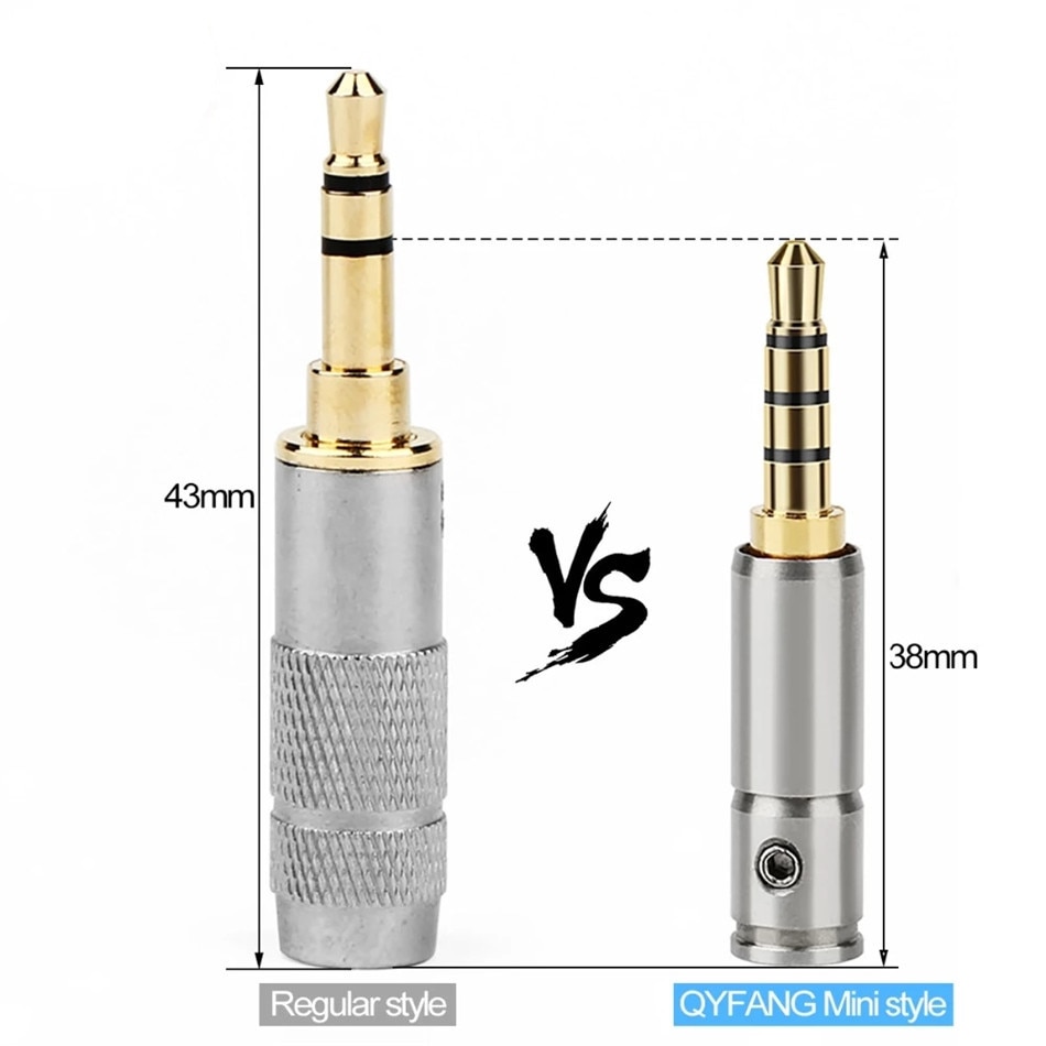 1/6/20/50pcs Headphone Plug 3.5 mm Jack 38mm Length 4 Pin Stereo Audio 3.5mm Plugs For 4.2mm Earphone Wire Solder Line Connector