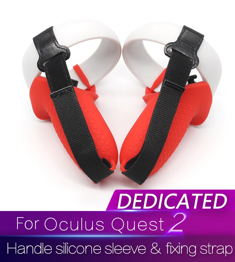 Band Siliconen Case Voor Oculus Quest 2 Vr Accessoires Oculus Quest 2 Controller Grip Handvat