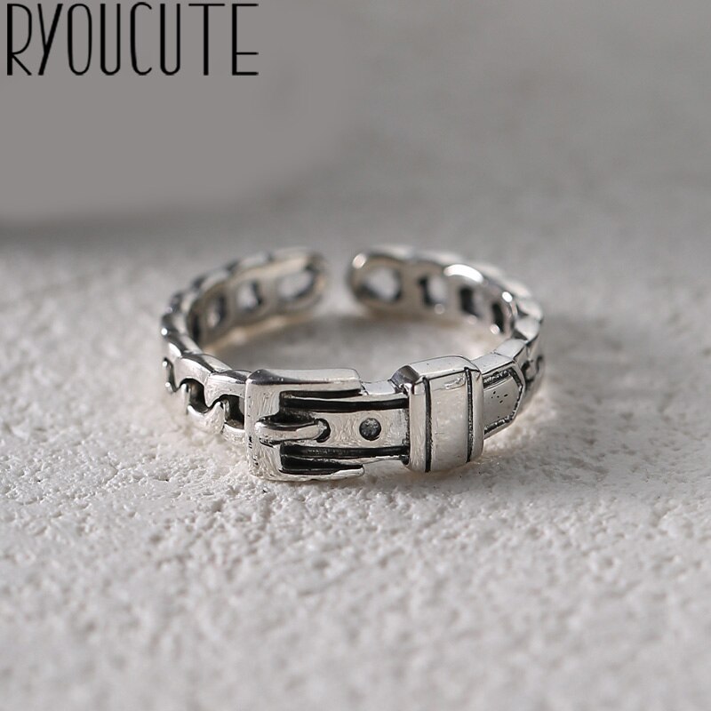 Zilver Kleur Riem Ringen Voor Vrouwen Dames Verstelbare Ringen Vintage Sieraden