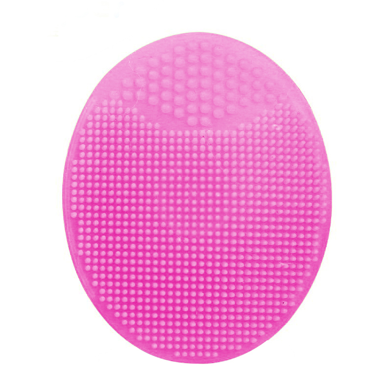 Bad ansiktsrengöring fda pormask ansiktsrengöring silikon schampo borste dusch baby massage tvätta pad ansikte exfolierande borstar: Röd