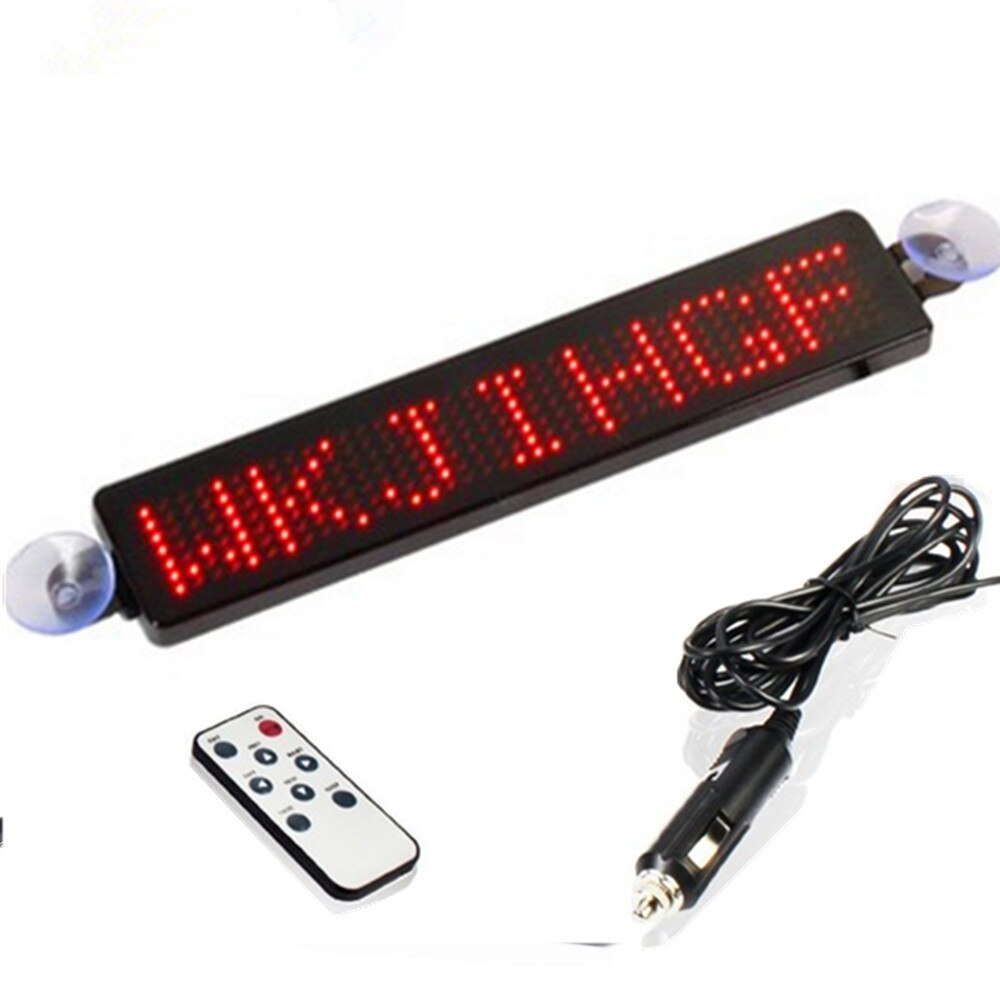 23cm 12v led display styrelse programmerbar engelska för motorcykel led skylt rullande text led reklam skärm ljus