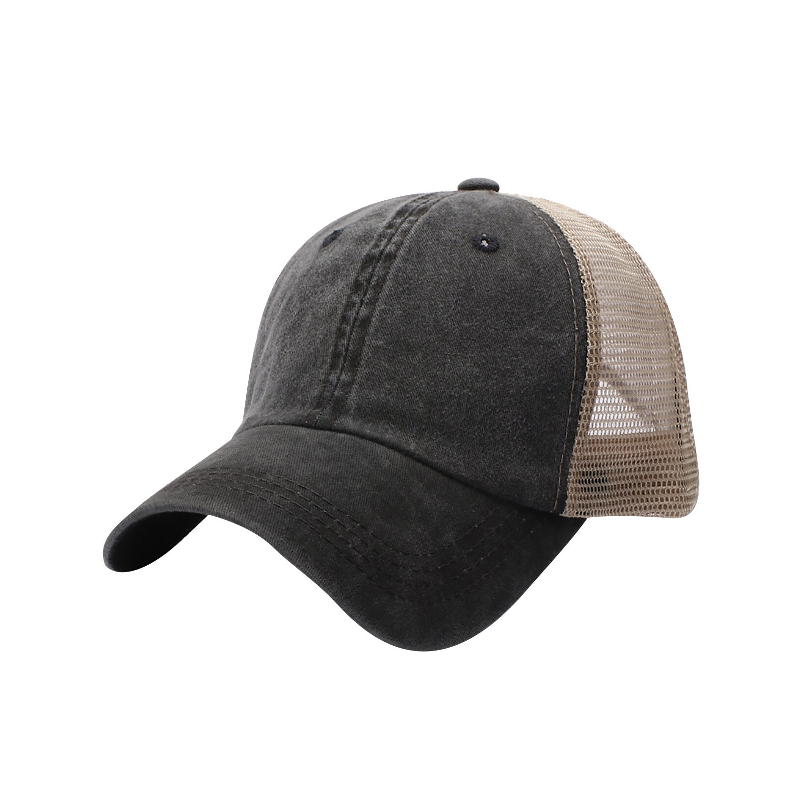 Gorro de Hip Hop para mujer, ropa de calle de malla, retales, estampado, protección solar, combina con todo, sombrero de pesca: A