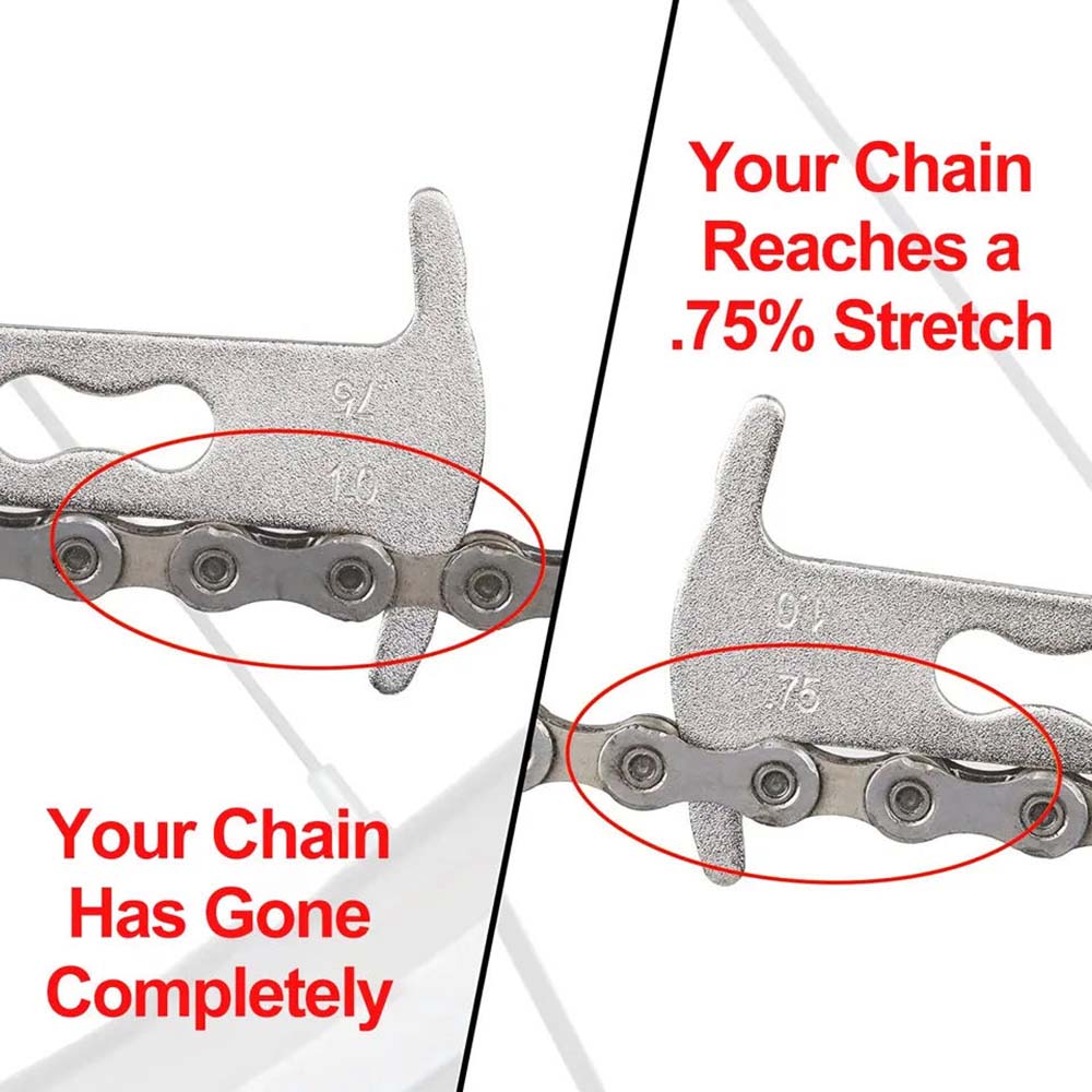 Bicycle Chain Measuring Caliper, Bicycle Chain Wear Check Indicator Repair Tool, Mountain Bike Chain Wear Tool "