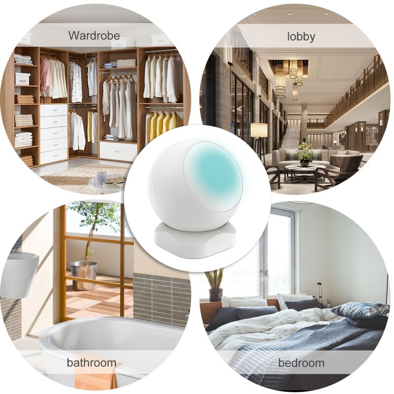 Tuya ZigBee Smart PIR Motion Sensor Built In Battery Passive Infrared Detector Security Burglar Alarm Sensor PIR Motion Sensor