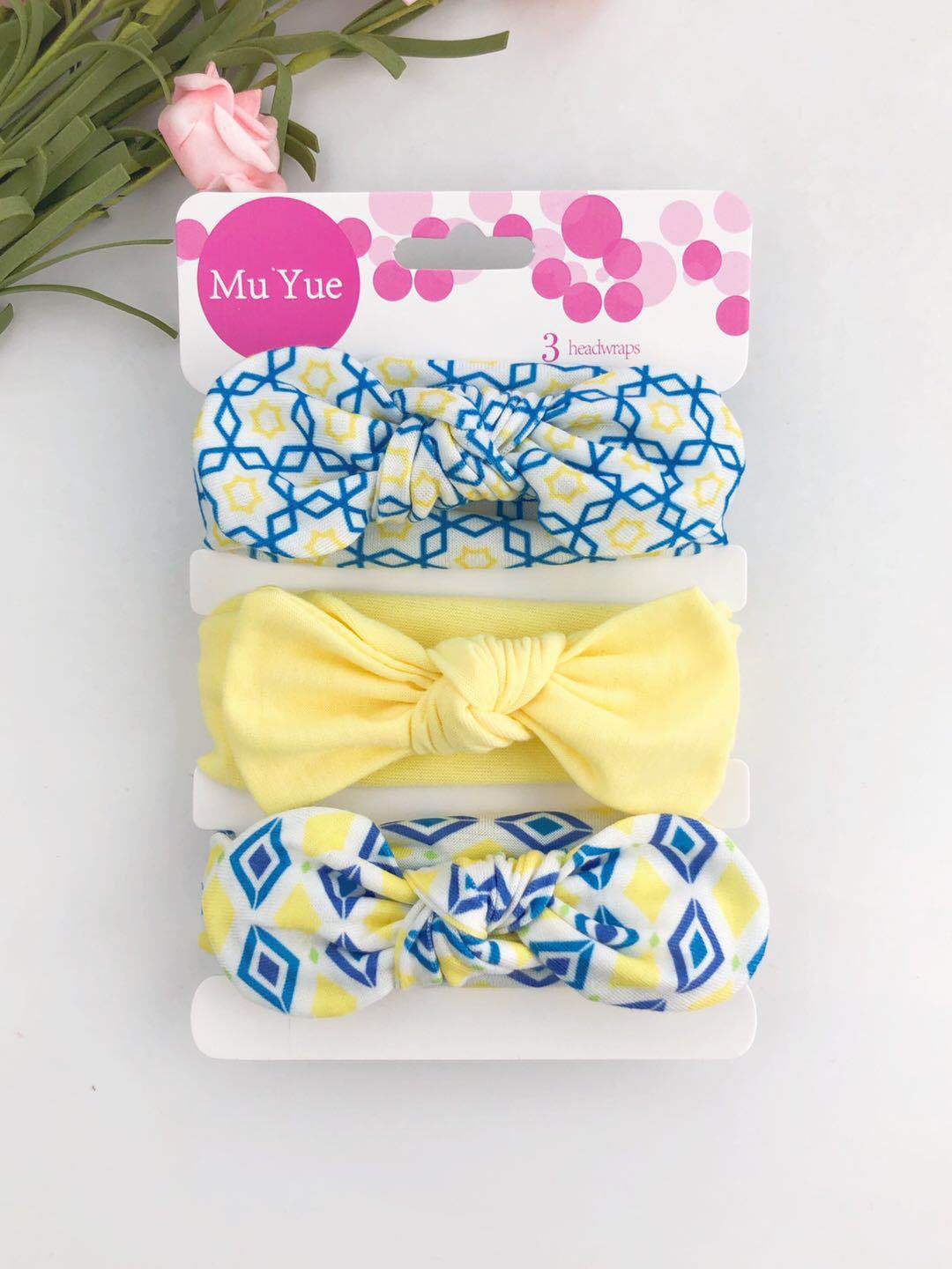 3 Stks/set Baby Meisjes Tulband Hoofdband Haar Accessoires Katoen Konijn Oor Boog Elastische Haarband Baby Prinses Kerst Dag