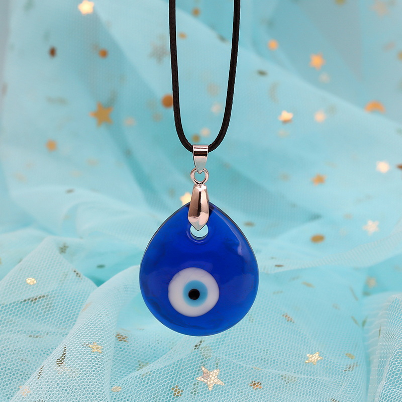 Evil Eye Water Necklace Jewelry Choker Pendant Couple Necklaces for Women Men Lovers Girls Boys Lady Female Male