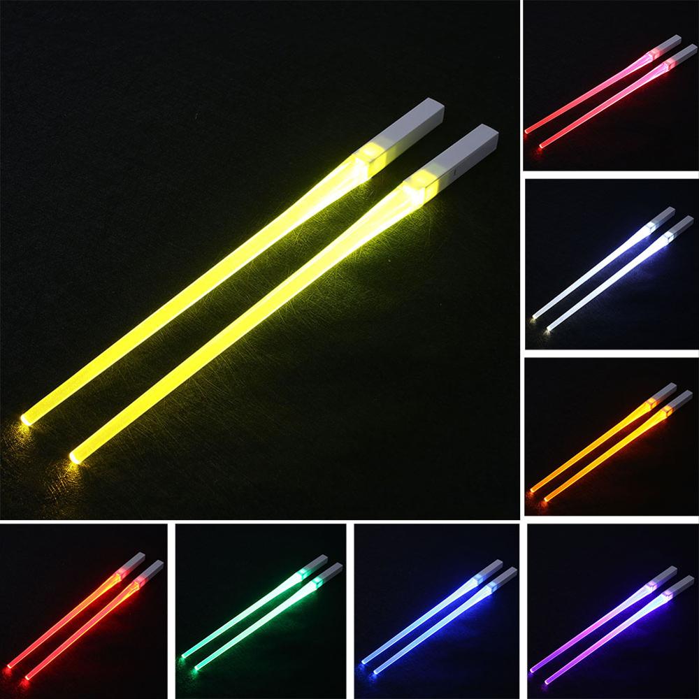 2 Teile/para LED Leucht Stäbchen Licht hoch Stäbchen LED Dauerhaft Leichte Küche Esszimmer Partei tragbar Sicher Geschirr