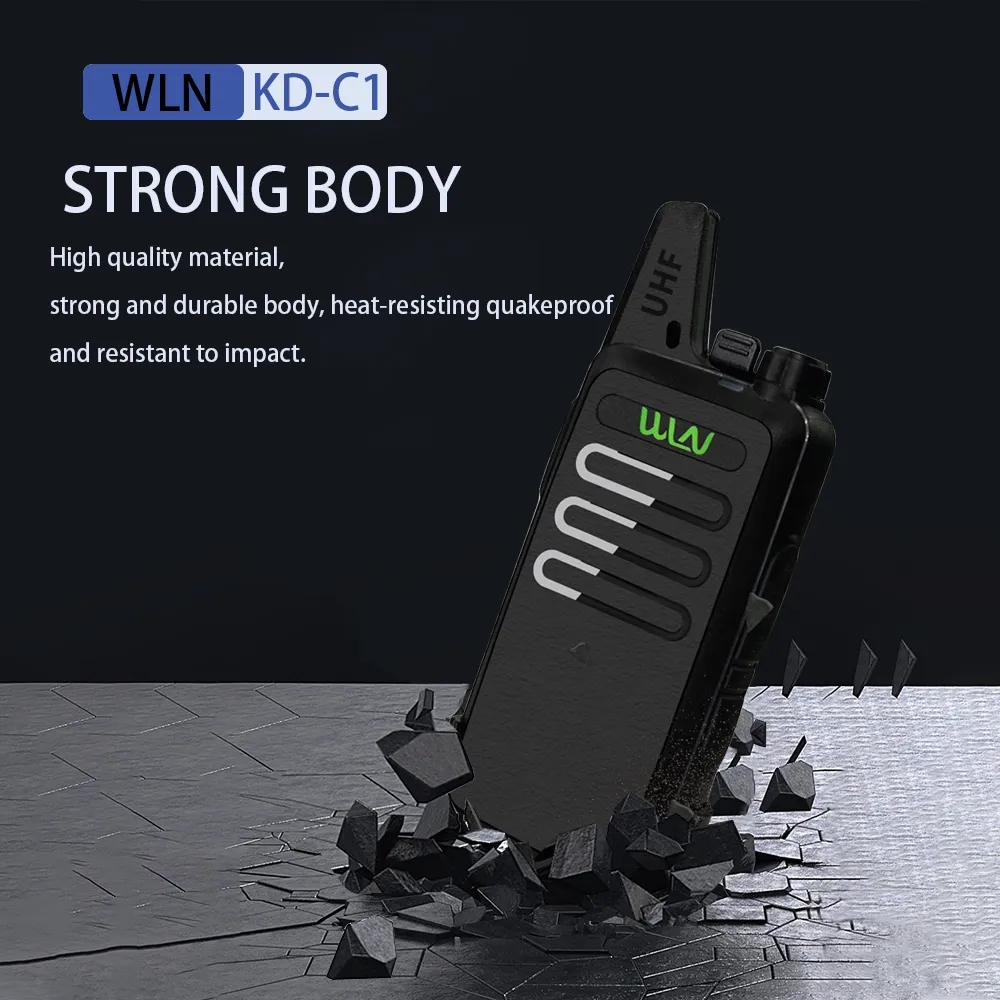 Mini Radio portátil 400-520MHz 5W 16 canales UHF transceptor Walkie Talkie WLN KD-C1 Talki Walki BAOFENG BF-888S UV5R Quansheng