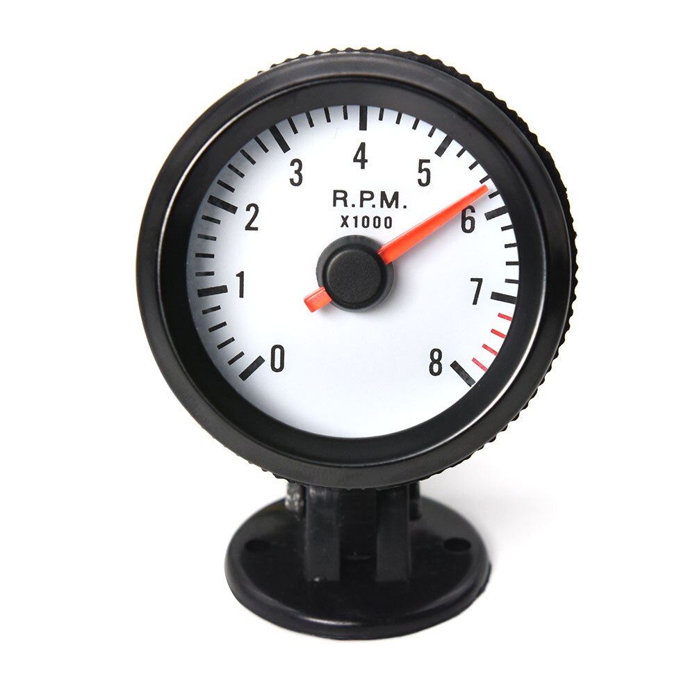 0 ~ 8000RPM Auto Tachometer Universal- 2 "52mm 12V Blaue LED Tacho Messgerät Meter mit Schote Halfter für Benzin Auto-Tachometer