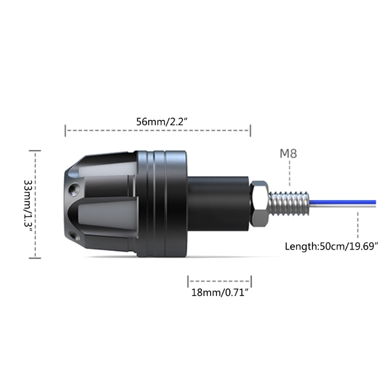 Clignotant LED pour guidon de moto, 2 pièces, 12V, barre de poignée, marqueur latéral, éclairage d'angle
