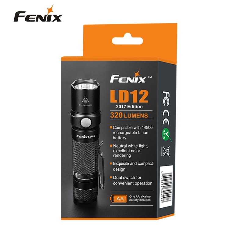 Fenix LD12 CREE XP-G2 R5 neutral white LED 320 lumens AA/14500 flashlight