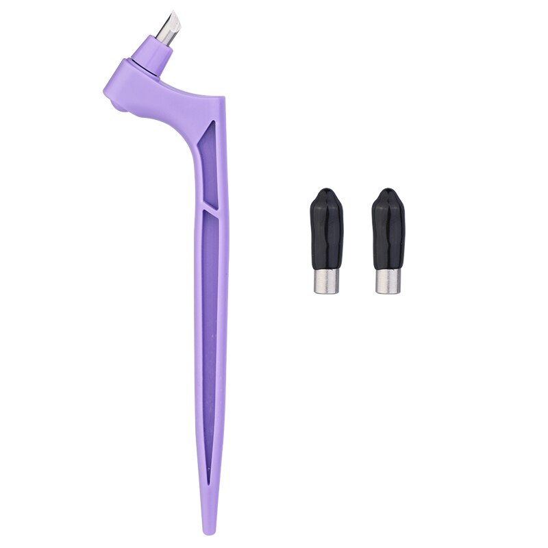 LMDZ 1PC 360-degree Rotating Utility Knife Pen Paper Cutting Pen Engraving DIY Art Craft Hand-held Rotary Carving Knife: purple