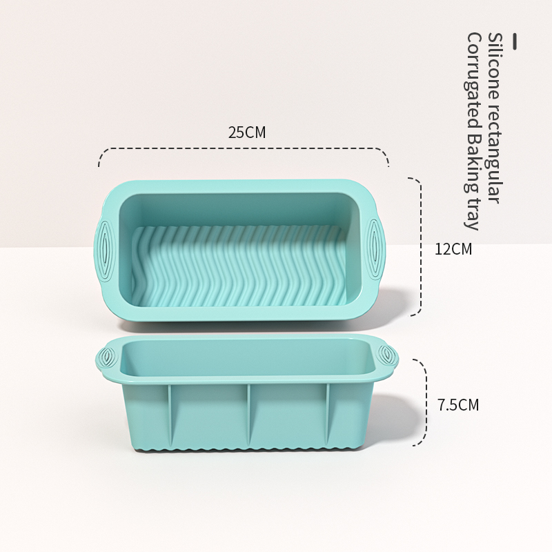 Molde de silicona 3D para pastel, herramienta de decoración, herramientas para repostería DIY para hornear, molde para pastel, cocina, molde de tubo estriado, utensilios para hornear, accesorios Airfryer: Azul cielo