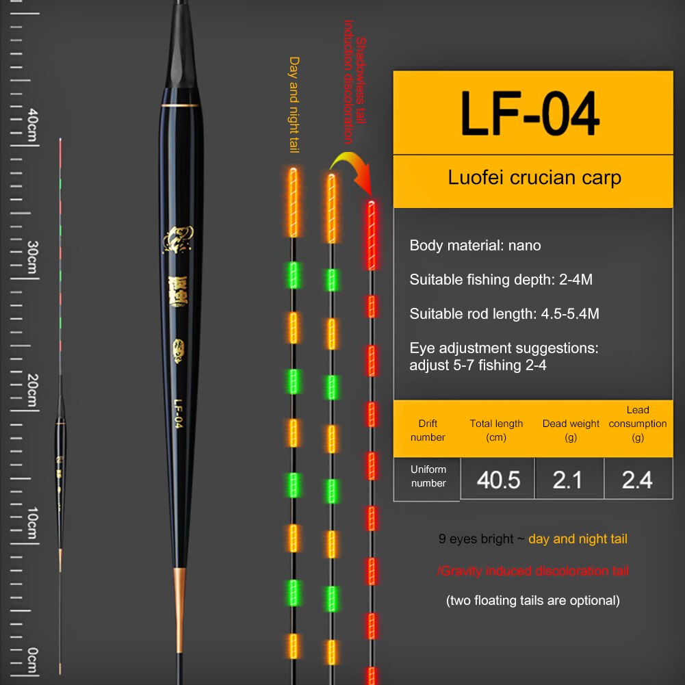 Carp Fishing Floats+Battery Fish Bite Reminder Buoy Night Light Electronic Bobber Carp Fishing Tool Gear Supplies: 40.5