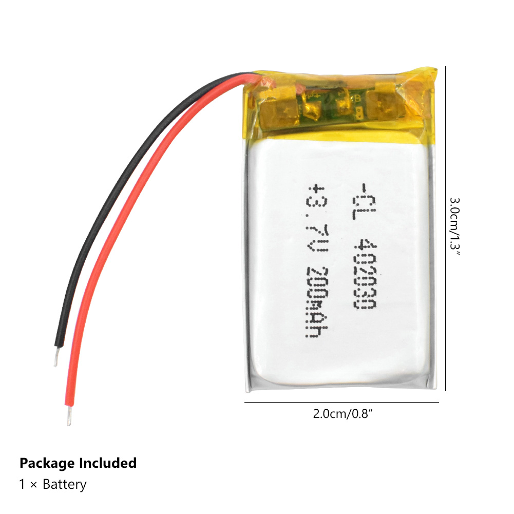 Posthuman polymer litiumbatteri 3.7 v 402030 042030 200 mah uppladdningsbara batterier för  mp3 mp4 klockor leksaks mobiltelefon gps