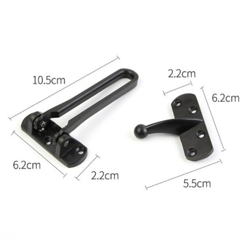 1Pc Zinc Alloy Door Bolt Sliding Lock Bolt Anti-theft Lock Hotel Office Security Chain Gate Cabinet Latches Decorative Hardware