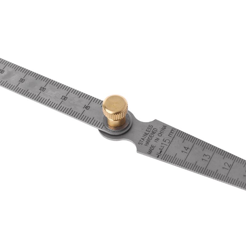 2in1 Metric Taper Welding Feeler Gauge Gage Depth Ruler Hole Stainless Steel