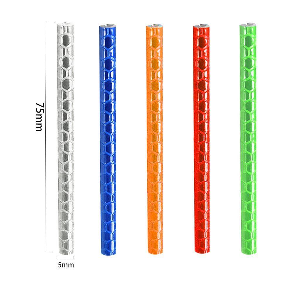 12Pcs Color Bike Wheel Rim Light Spoke Clip Safety Tube Bicycle Warning Light Reflective Strip Reflector Bike Accessories