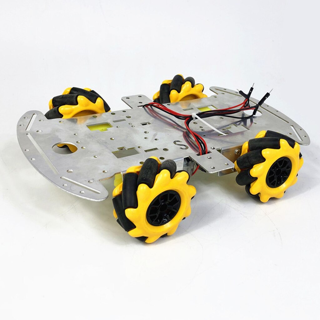 4WD Omnidirectionele Wielen Robot Slimme Auto Chassis Kits Met Tt Motor Voor Diy Onderwijs Robot Smart Car Kit Voor Student kids