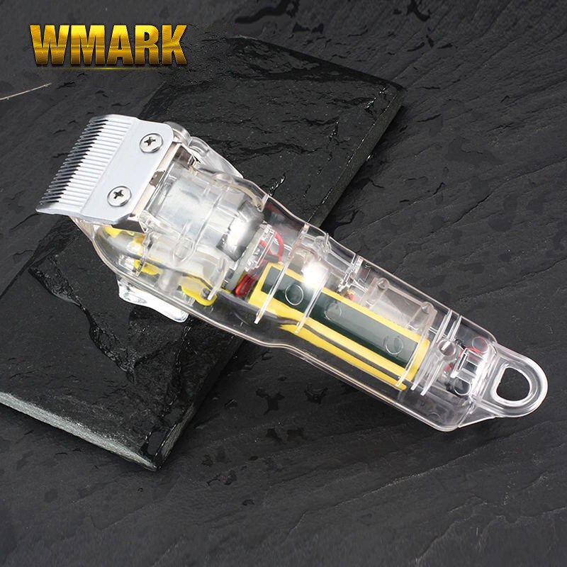 WMARK NG-108 Fully Transparent Body Strong Power Rechargeable Hair Clipper Hair Salon Clipper