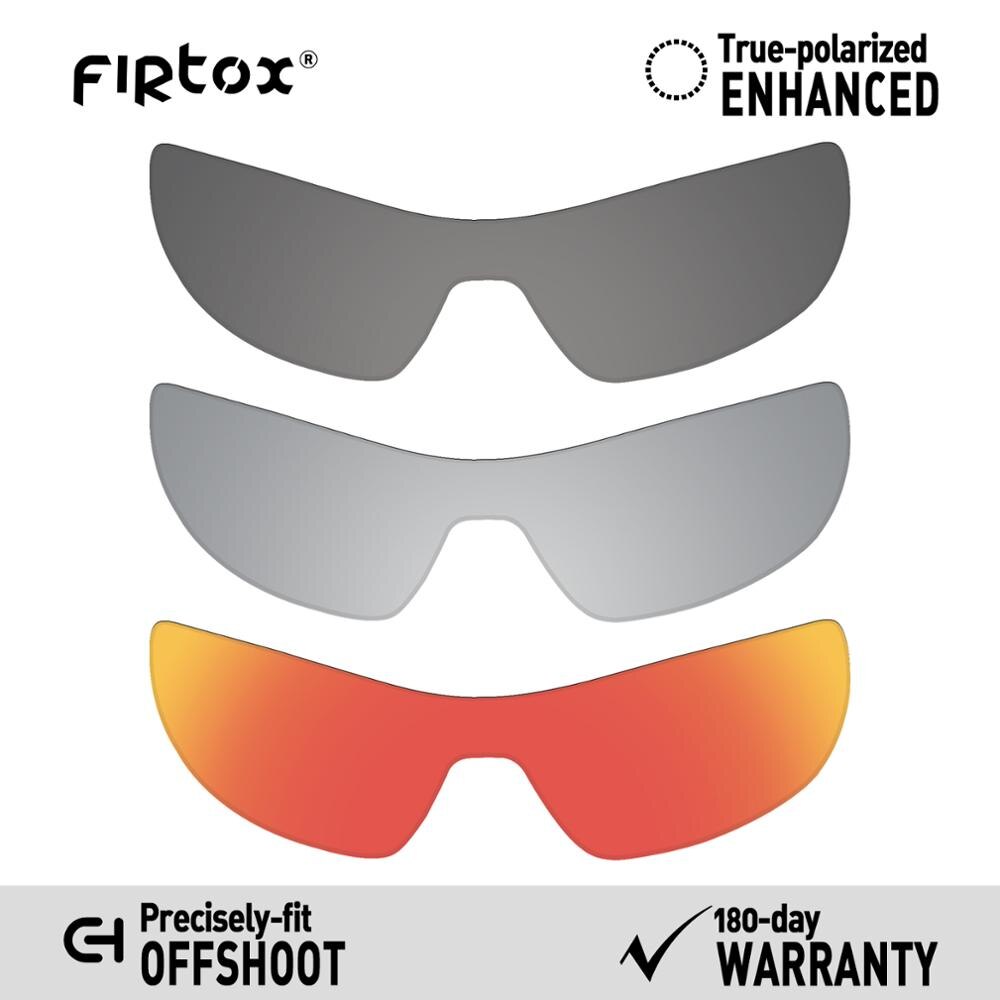 Firtox true  uv400 polariserte linser erstatning til oakley avlegger  oo9190 solbriller (kun kompatibel linse) - flere farger: Svart-titan-rød