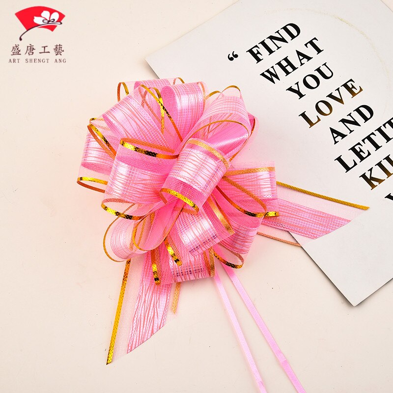 Lazos grandes de 5 piezas para envolver , lazo con cinta para cestas de de boda, lazos para envolver de: 3