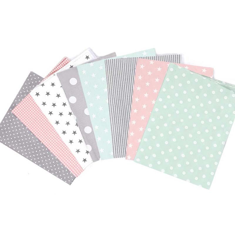 Twill vævning 5 stk 6 stk 7 stk 8 stk 2 stk 10 stk bomuldsstof patchwork sy klud hjemmeudstyr nordisk multifunktions gør-det-selv tilbehør: 8 lyserøde grå 50 x 50