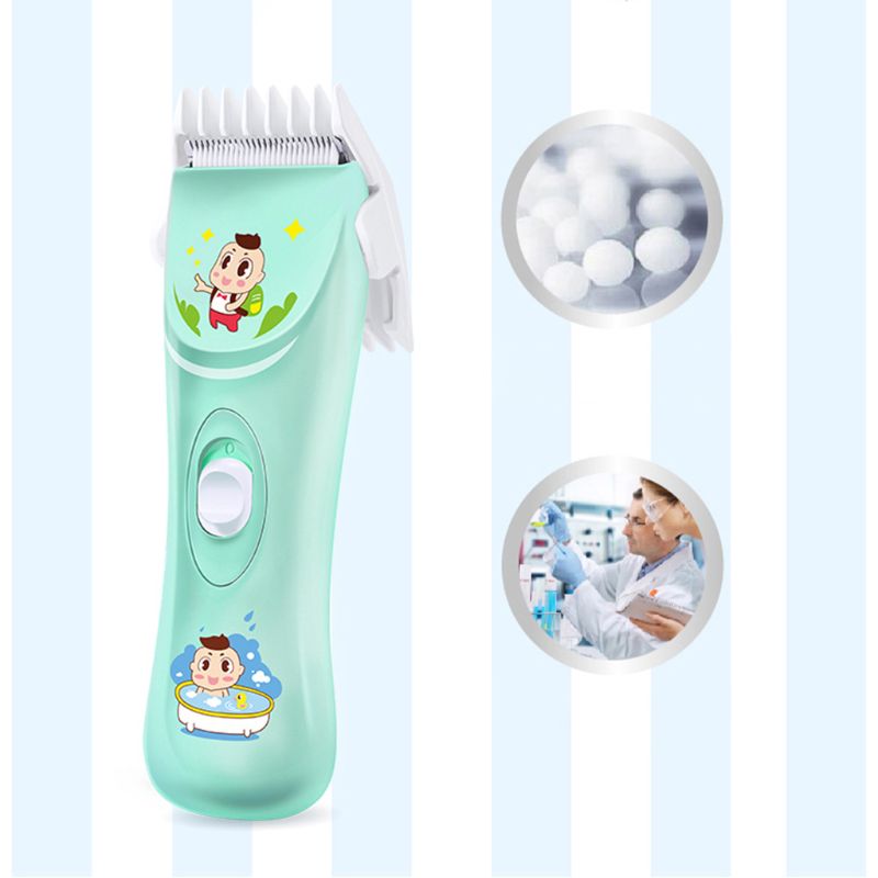 Máquina de cortar cabelo elétrica do bebê poderoso à prova dwaterproof água aparadores baixo ruído cortador kit