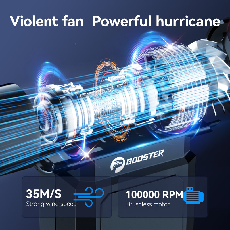 Booster jetfan  w01 kraftig luftblåser bærbar trådløs tastaturrenser 100000 o/min børsteløs sterk turbovifte luftstøvsuger