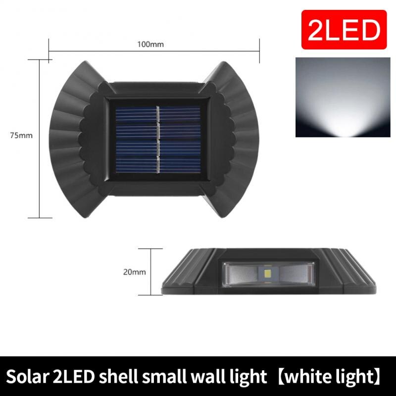 1PC doprowadziło lampa słoneczna zewnętrzne wodoodporne ścieżki światła ścieżka dziedziniec patio kroki lampy ogrodowe oświetlenie ganku oświetlenie zewnętrzne doprowadziło lampa: 2LED biały 1szt