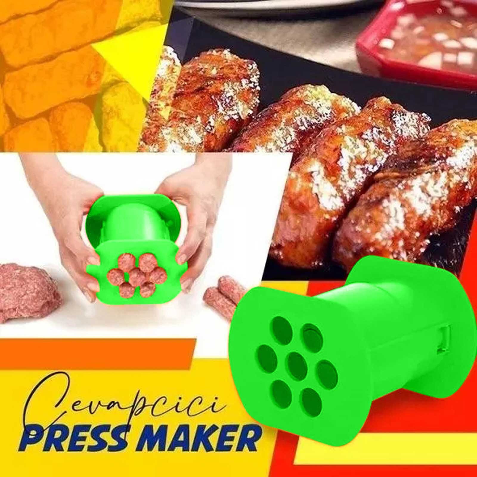 Cevapcici Worstjes Pers Handgemaakte Keuken Maker Vleesmolen Dog Rundvlees Handbediende Slijpmachine Keuken Gadgets Gereedschap: Default Title