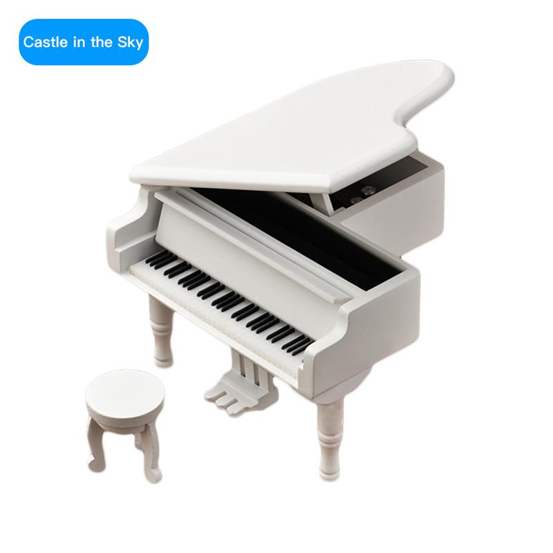 Boîte à musique en forme de Piano de Simulation en bois triangulaire exquise avec une bonne sonore, petite décoration de bureau: 04