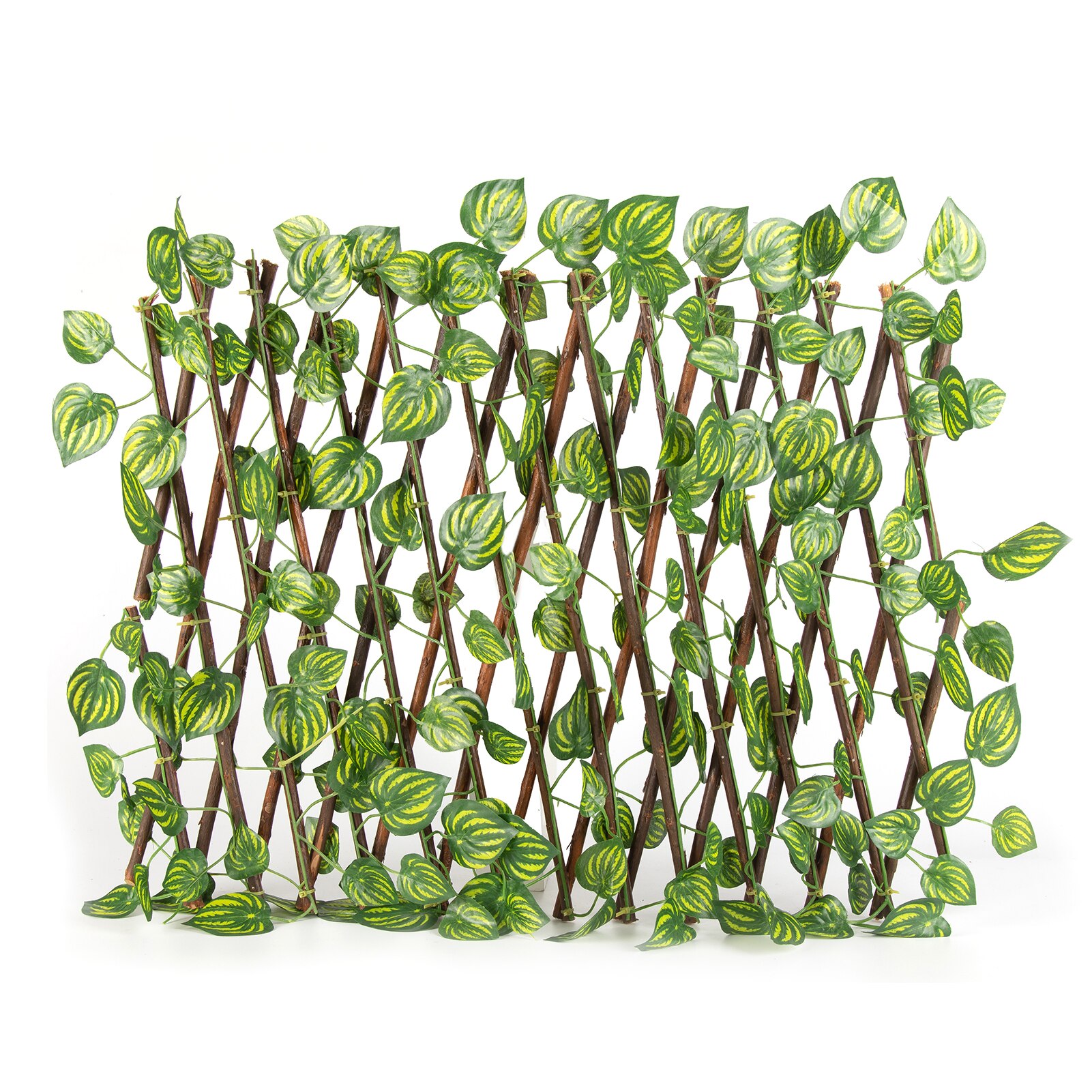 Retractable Artificial Garden Fence Expandable 40CM Faux lvy Privacy Fence Gardening Plant Wood Vines Climbing Frame Waterproof: Type 1