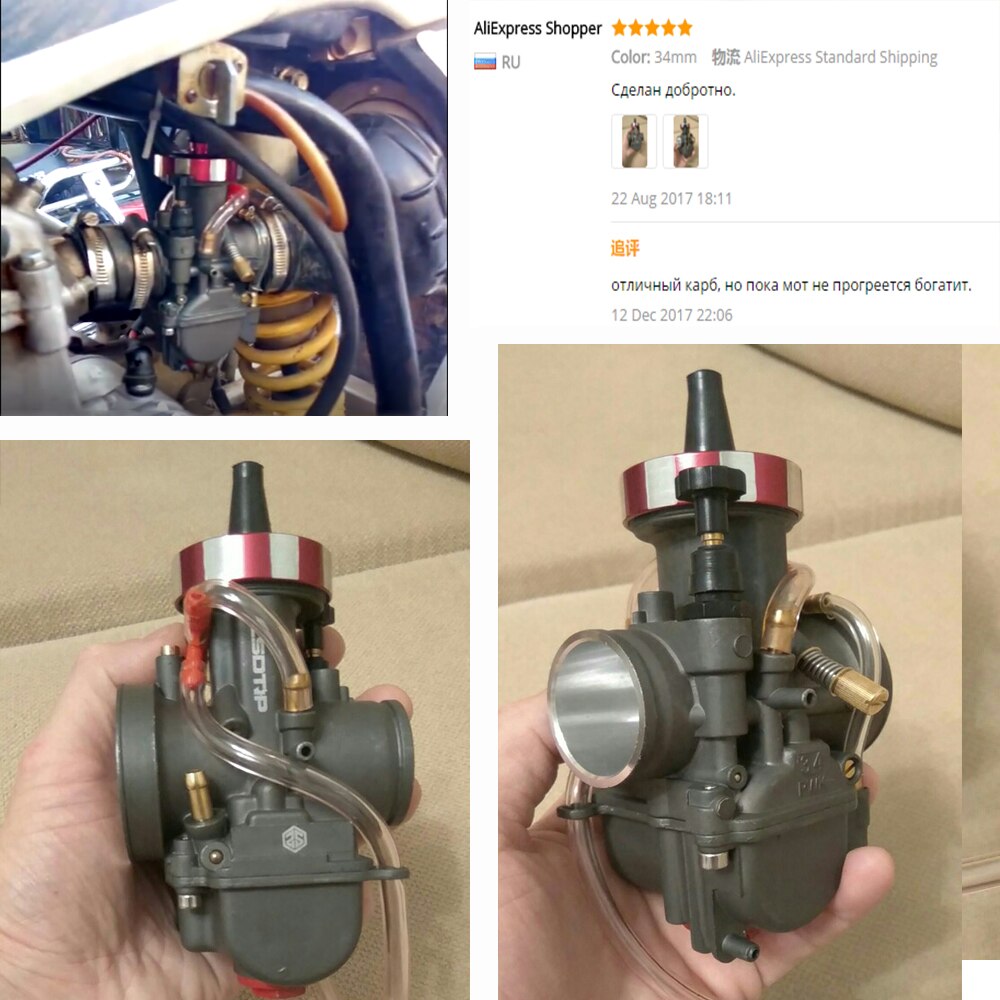 ZS Racing Universal Motorcycle Carburetor ZSDTRP PWK 28 30 32 34mm For Keihin Modify Off Road Scooter UTV ATV For 4T Engine