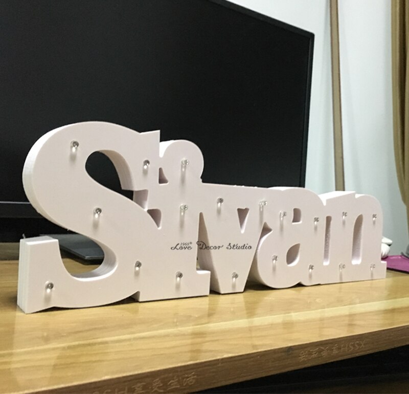 Baby name Bespoke luxury Light up letters bespoke light up name Birthday name with white LED lights Bedroom decoration