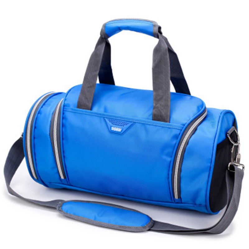 wasserdichte Frauen Sport tasche Männer sporttasche Rucksack Fitness Reise Handtasche Außen Separaten Raum Für Schuhe Sack Sport tasche männlichen: Blau