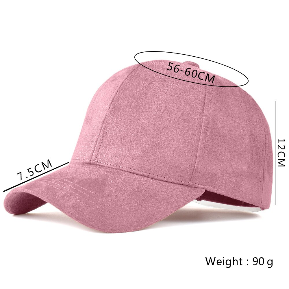 Brand Baseball Cap Women Cap Street Hip Hop Caps Suede Hats for Ladies Black Grey Baseball Cap