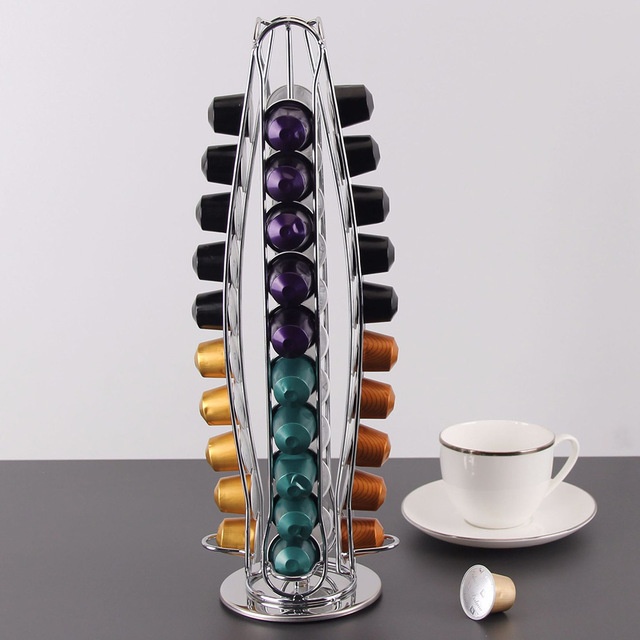 Nespresso kaffekapselhållare roterande ställ kaffekapselställ nespresso kapslar förvaringshylla organisationshållare