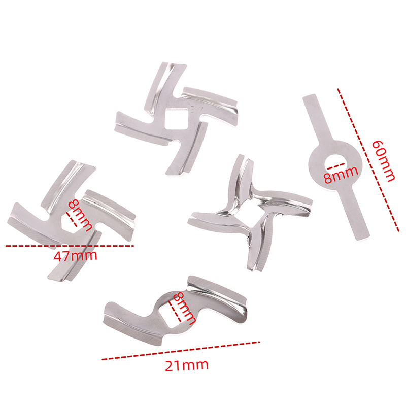 1Pc Vleesmolen Onderdelen Gehaktmes Voedsel Slijpen Mes Cutter Past