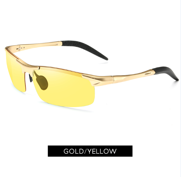 Locksoso nattesynsbriller antirefleks polarisator bilførere nattesynsbriller polariserede kørebriller gule solbriller: 1. guldgul