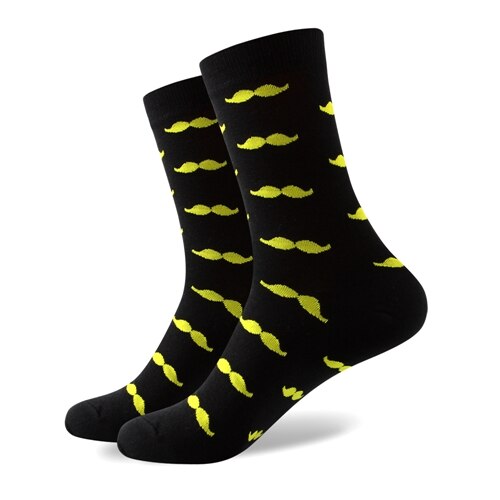 Chaussettes moustache en coton peigné pour hommes 9 styles taille américaine (7.5-12): 325