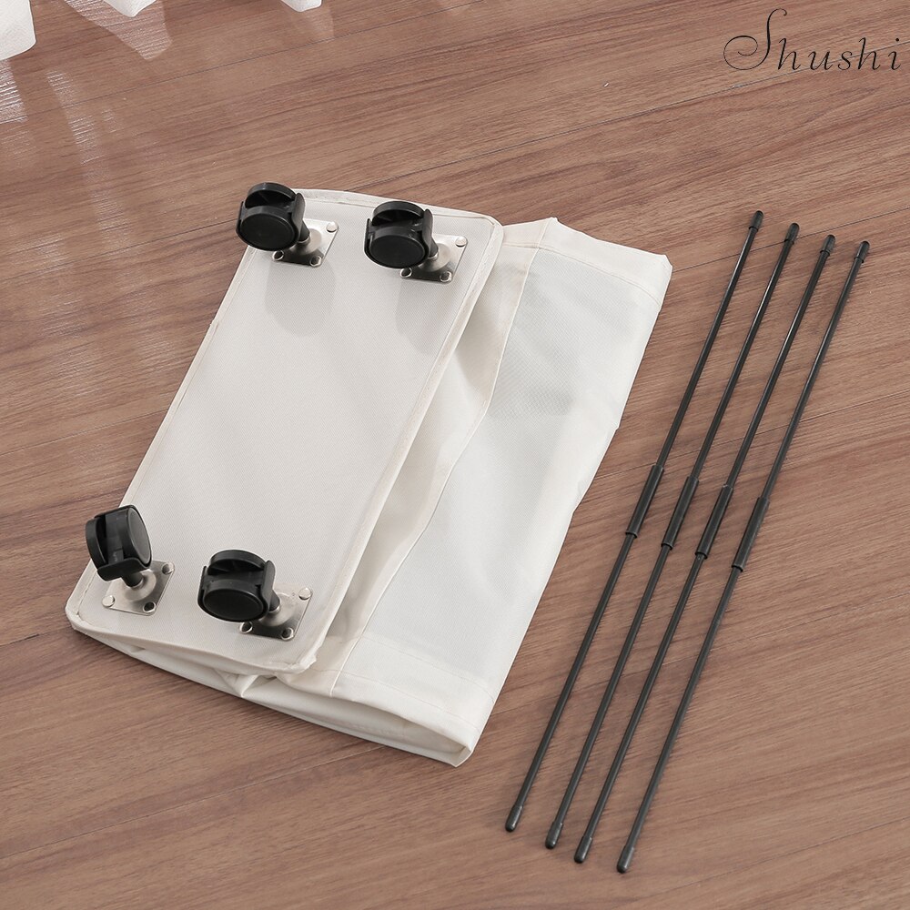 Shushi slim laundry cart basket waterproof dirty clothes toy storage basket home used collapsible laundry bucket