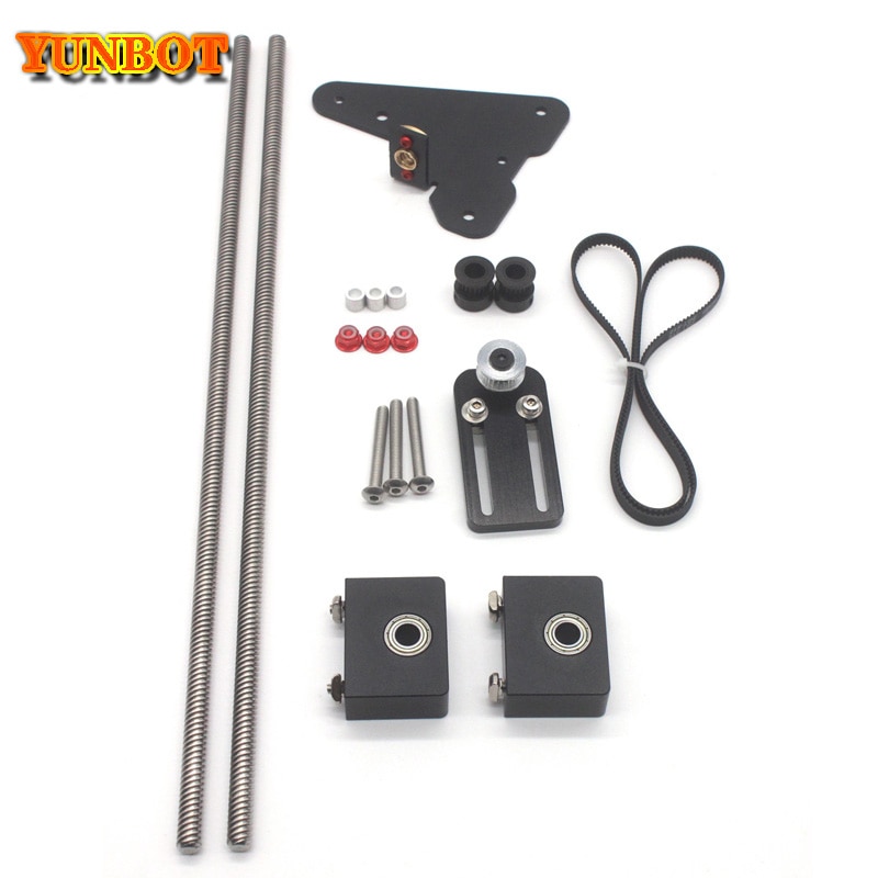 3D Printer Parts Upgrade Kits Creality Ender 3/CR10 Dual Z Axis T8 Lead Screw Kits Bracket Aluminum Profile WIth Belt Pulley