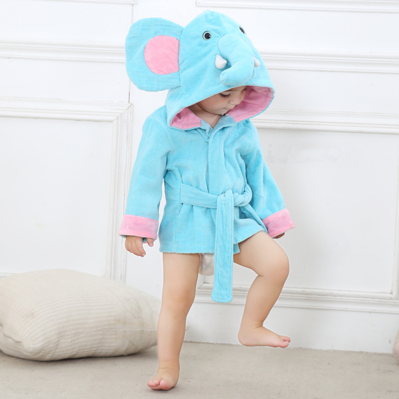 bébé peignoirs 0-1 ans dinosaure -né bébé filles vêtements sommeil robes à capuche éléphant roupa de banho bebe recen nacido