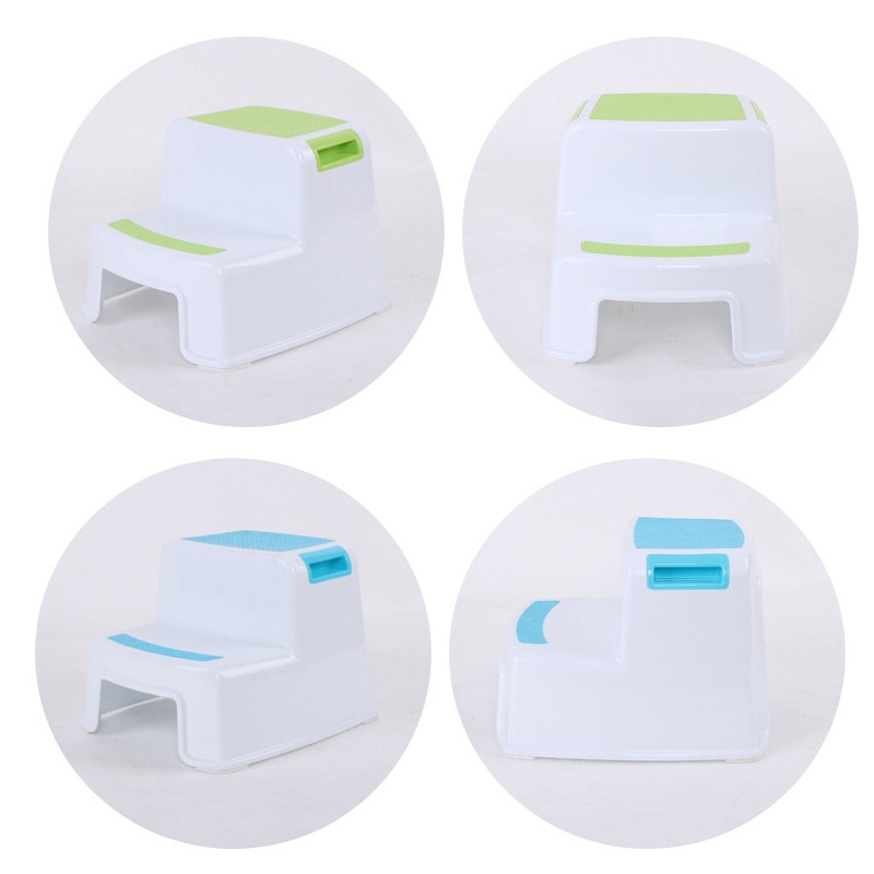 2 Step Stool Toddler Kids Stool Toilet Potty Training Slip Resistant for Bathroom Kitchen HUG-Deals