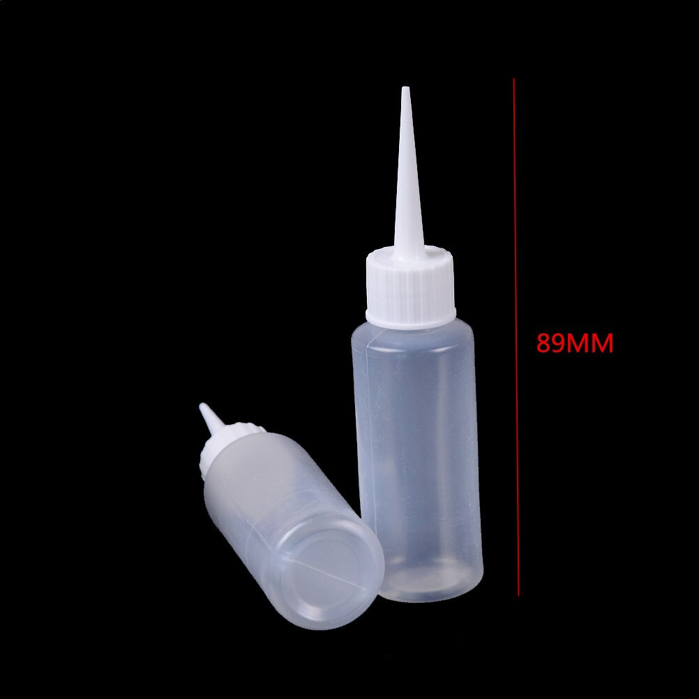 2pcs Empty Dropper Squeezable Liquid Bottle PE Plastic Needle Bottle Dropper Eye Liquid Container Plastic Bottles 50ml