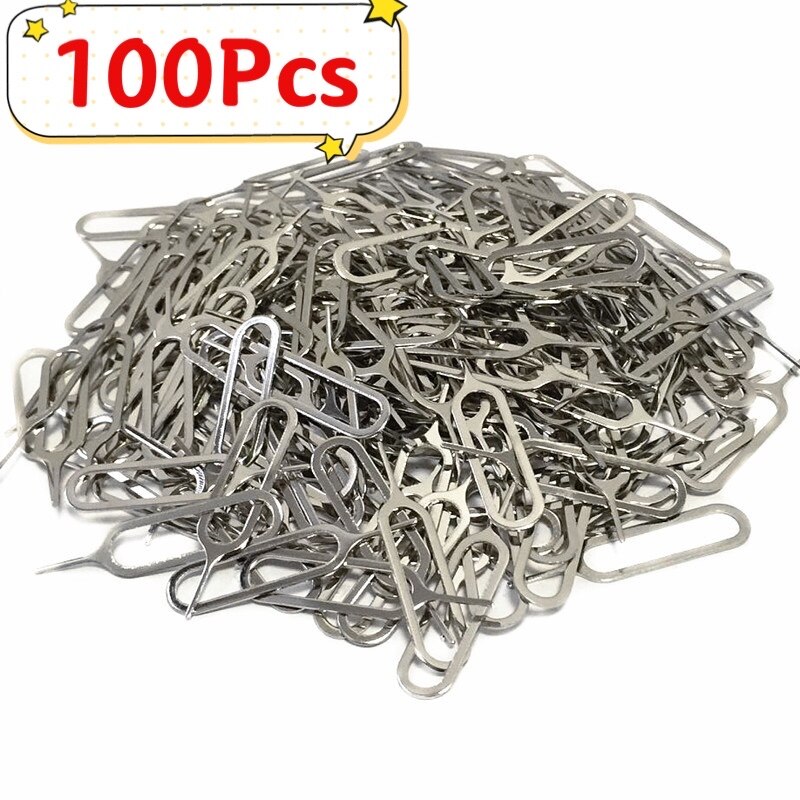 100pcs Eject Sim Card Tray Open Pin Needle Key Tool For Universal Mobile Phone For iPhone 12 For SamSung