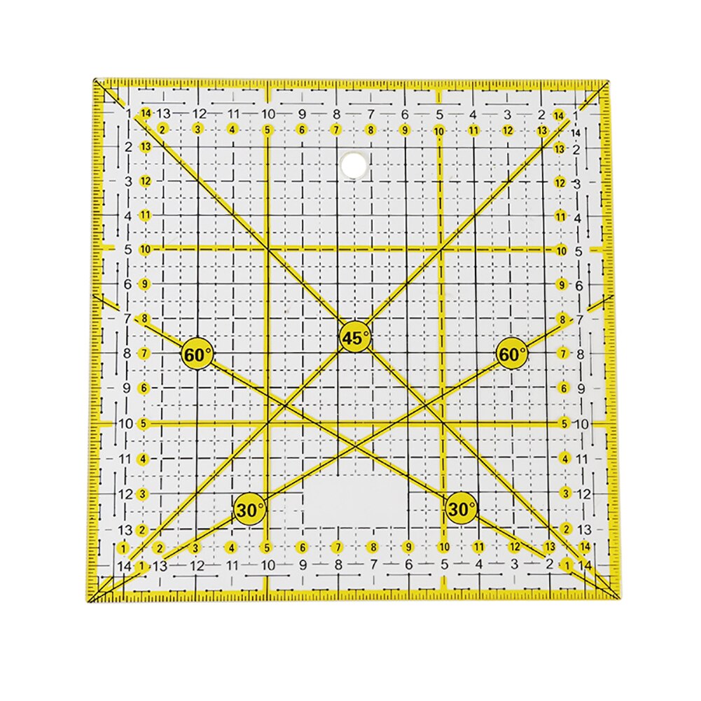 Acrylic Patchwork Aligned Ruler Transparent Drawing Stencil Office School Measuring Supplies DIY Sewing Tool Regla: Beige