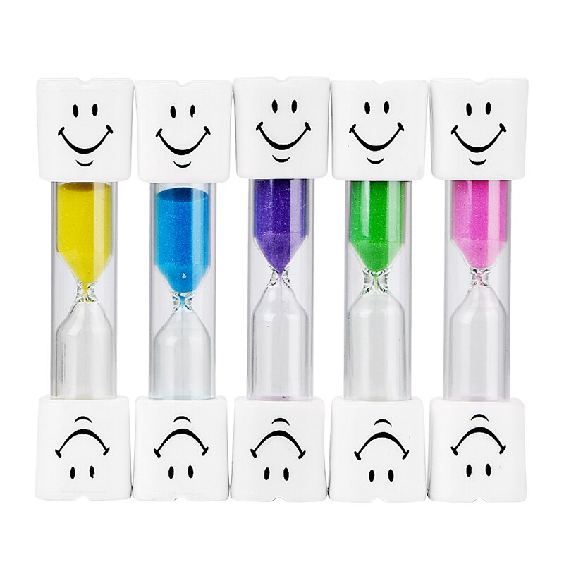 3 Minutes Clocks Hourglasses Toothbrush Timer for Brushing Kids Teeth Home Cooking Game Smiley Sand Timer Anti-fall Home Decor